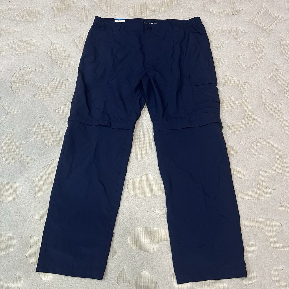 NEW Columbia Smith Creek Convertible Pants Mens 36x30 Blue Omni-Shade Hiking